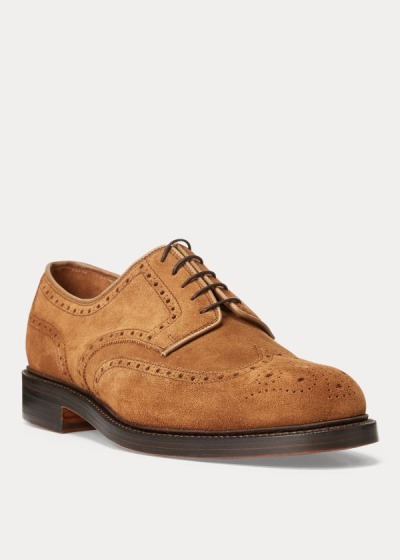 Polo Ralph Lauren Brenton Suede Wingtip Sko Herre Danmark (GXOUE3219)